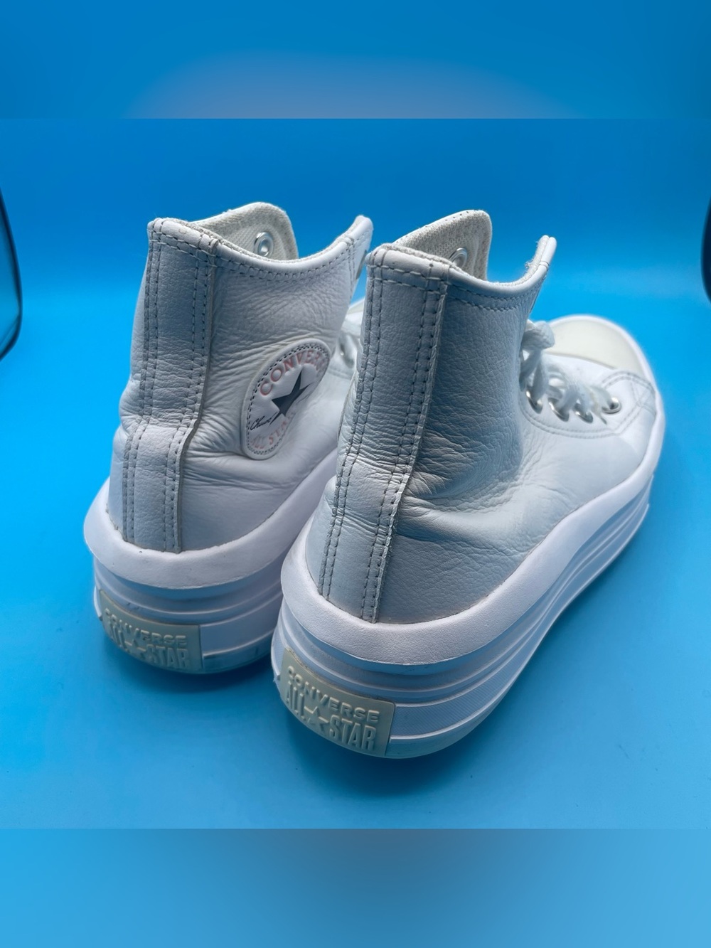 Converse Chuck Taylor All Star Move Platform High-Top white leather - Picture 2 of 4